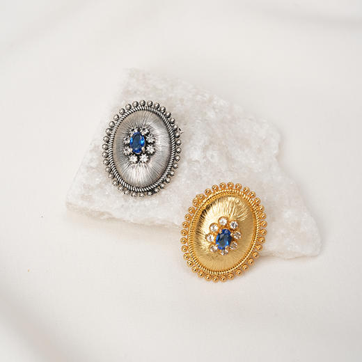 北京仓｜Dorothee sausset-Volga-金色 蓝晶石 托帕石 胸针［法国设计师］ 商品图2