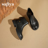 Safiya/索菲娅2025英伦风羊皮粗跟厚底后拉链圆头休闲百搭踝靴SFD4116003/SFD4118003 商品缩略图3