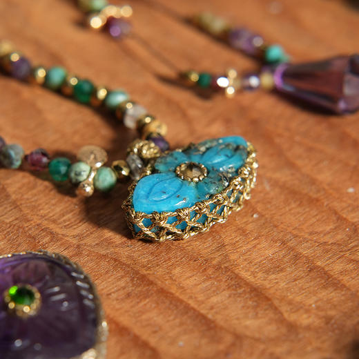 北京仓｜ROOM SERVICE-IRIS PERLE-绿松石 护身符 吊坠 项链［法国设计师］ 商品图3