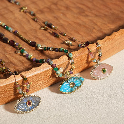 北京仓｜ROOM SERVICE-IRIS-石英石 眼睛形 吊坠 项链［法国设计师］ 商品图4