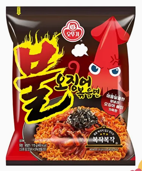 不倒翁 烧烤鱿鱼味炒面115g오뚜기 불오징어볶음면115g