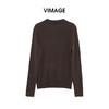 VIMAGE纬漫纪低圆领简约时尚百搭秋冬新款针织衫V2401114 商品缩略图8
