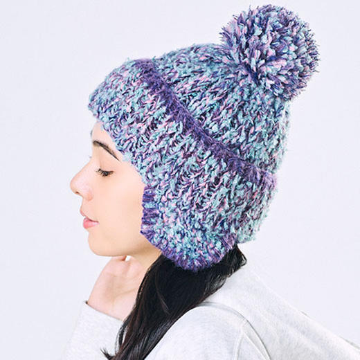 北京仓｜CA4LA-STRAWBERRY TREE 7-绒球球 毛线帽（紫色）［日本设计师］ 商品图2