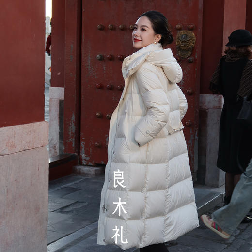 【特价不退换】【预售7天】良木礼长款收腰鹅绒服（腰带）（D25103910） 商品图2