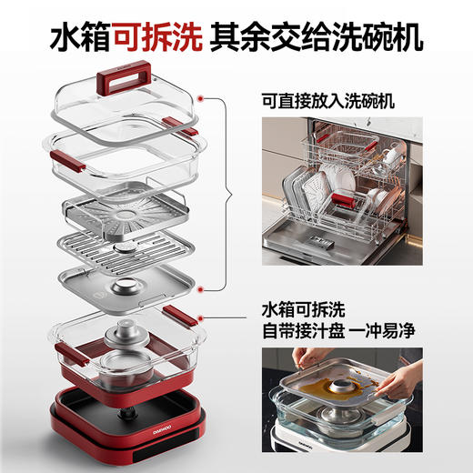 大宇多功能炖蒸煮一体蒸汽锅分体可拆洗不锈钢 单锅S31-SE 商品图4