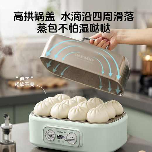 大宇多功能蒸煮炖一体三层可拆洗304不锈钢18L 电蒸锅S30 商品图6