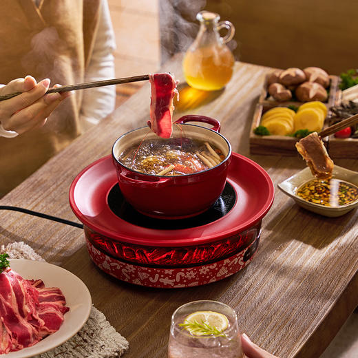 蓝宝（BLAUPUNKT）仿真碳火围炉煮茶器套装全玻璃0胶水养生壶恒温电陶炉露营家用野营电围炉 商品图5