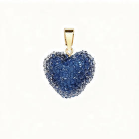 订购4周到｜CRYSTAL HAZE-Jelly Heart-classic-蓝宝石色爱心 吊坠［挪威设计师］