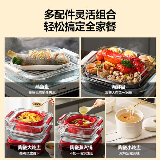 大宇多功能炖蒸煮一体蒸汽锅分体可拆洗不锈钢 单锅S31-SE 商品图2