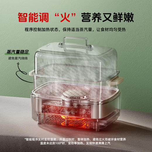 大宇多功能蒸煮炖一体三层可拆洗304不锈钢18L 电蒸锅S30 商品图11