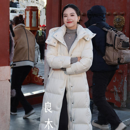 【特价不退换】【预售7天】良木礼长款收腰鹅绒服（腰带）（D25103910） 商品图4