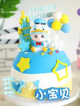 【梦幻唐老鸭宝宝】叮当CAKE爆款儿童蛋糕-鲜果奶油蛋糕