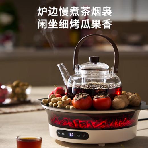 蓝宝（BLAUPUNKT）仿真碳火围炉煮茶器套装全玻璃0胶水养生壶恒温电陶炉露营家用野营电围炉 商品图2