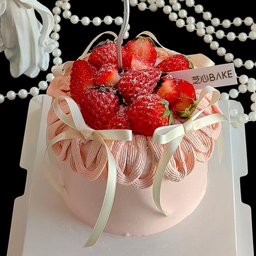 【莓莓时光】草莓鲜果-草莓生日蛋糕 商品图0