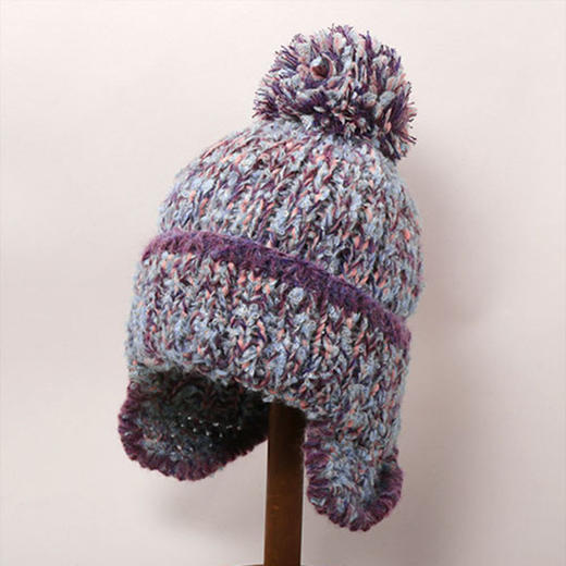 北京仓｜CA4LA-STRAWBERRY TREE 7-绒球球 毛线帽（紫色）［日本设计师］ 商品图0