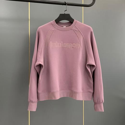 现货 LULU露露‮字⁠家‬‎母徽标‮绣⁠刺‬‎圆领‮绒⁠加‬‎‮衣⁠卫 商品图4