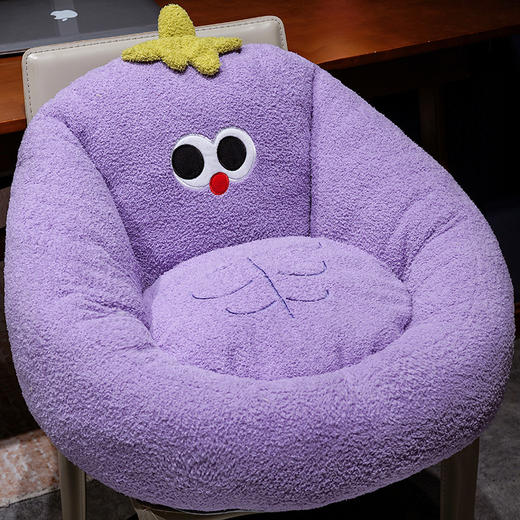 自然醒大眼腹肌茄子半包围蒲团坐垫QYL 商品图10