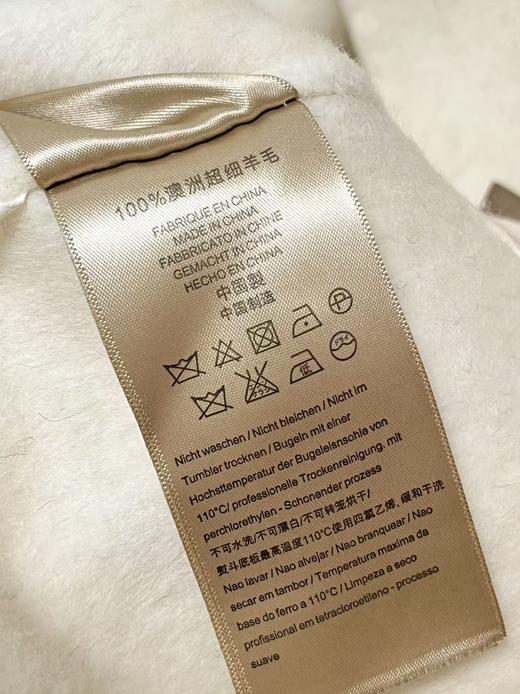 【轻奢双面尼】2508（100%澳洲超细羊毛）韩系牛角扣圆领双面尼大衣（无配饰围巾）-喜出 商品图5