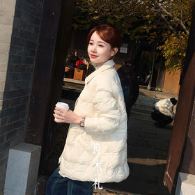 【特价不退换】【预售7天】良木礼小香风收腰鹅绒服（D258351）