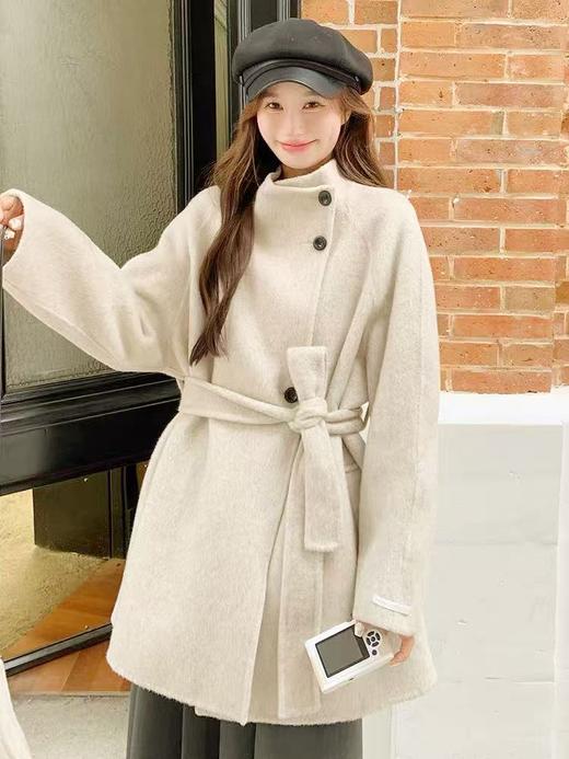 送包包【轻奢双面尼】2503 70%羊毛➕10%天丝双面尼大衣-喜出 商品图2