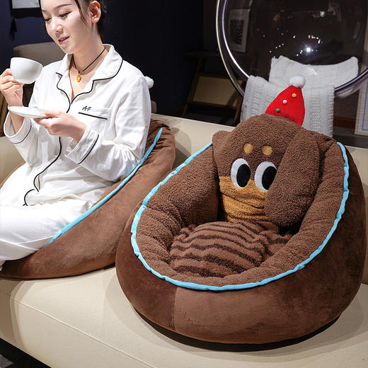 自然醒腊肠狗半包围蒲团坐垫QYL 商品图10