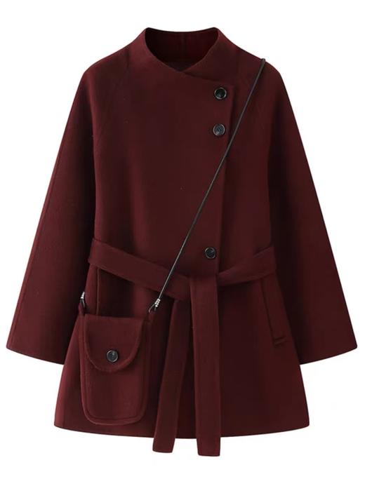 送包包【轻奢双面尼】2503 70%羊毛➕10%天丝双面尼大衣-喜出 商品图6