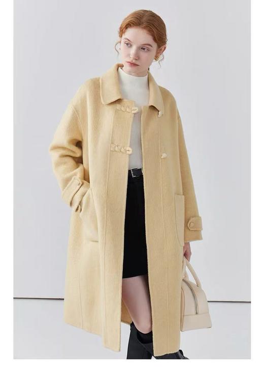 【轻奢双面尼】082 100%羊毛爱心盘扣精致双面尼大衣-喜出 商品图0