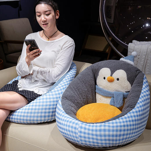 自然醒INS企鹅半包围蒲团坐垫QYL 商品图11