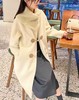 【轻奢双面尼】2508（100%澳洲超细羊毛）韩系牛角扣圆领双面尼大衣（无配饰围巾）-喜出 商品缩略图4