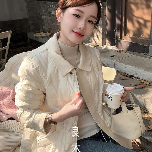 【特价不退换】【预售7天】良木礼小香风收腰鹅绒服（D258351） 商品图1