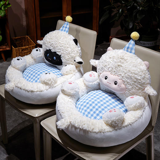 自然醒小羊翻肚半包围蒲团坐垫QYL 商品图13