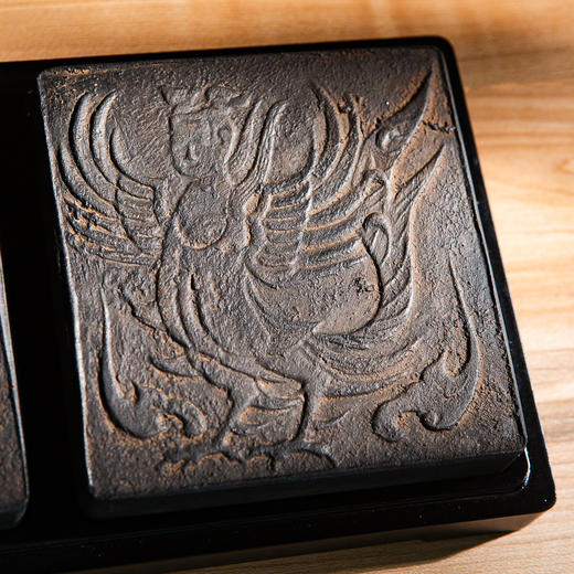 北齐古邺城“羽人”古砖制对砚（一套两方） 商品图7