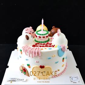 1027CAKE | 立体奶油霜小动物 手绘（需提前两天下单）