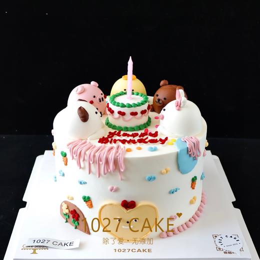 1027CAKE | 立体奶油霜小动物 手绘（需提前两天下单） 商品图0