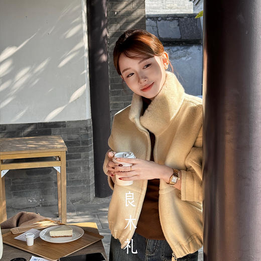 【特价不退换】【预售7天】良木礼山羊绒水貂外套（D8211） 商品图1