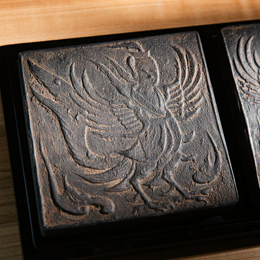 北齐古邺城“羽人”古砖制对砚（一套两方） 商品图5