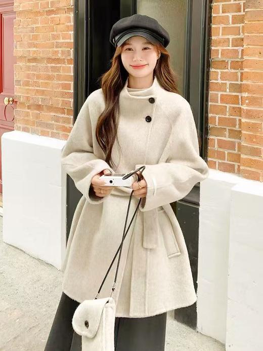 送包包【轻奢双面尼】2503 70%羊毛➕10%天丝双面尼大衣-喜出 商品图0