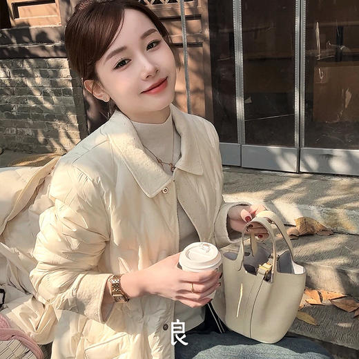 【特价不退换】【预售7天】良木礼小香风收腰鹅绒服（D258351） 商品图2