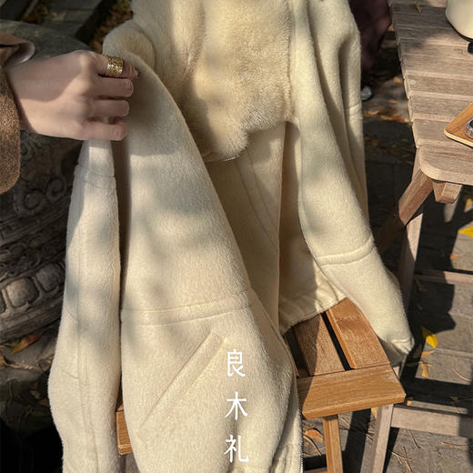【特价不退换】【预售7天】良木礼山羊绒水貂外套（D8211） 商品图4