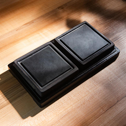 北齐古邺城“羽人”古砖制对砚（一套两方） 商品图4