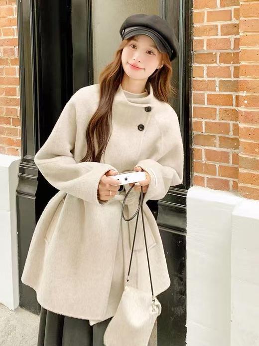 送包包【轻奢双面尼】2503 70%羊毛➕10%天丝双面尼大衣-喜出 商品图1