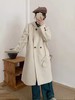 赠送手套【轻奢双面尼】2520（羊毛➕天丝）韩系氛围感长款双面尼连帽大衣外套-喜出 商品缩略图3