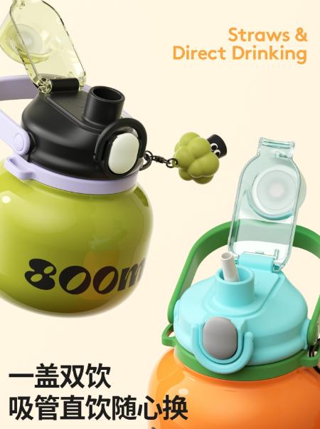 世大家潮酷风FULU保温杯磷光蓝（800ml） 商品图4