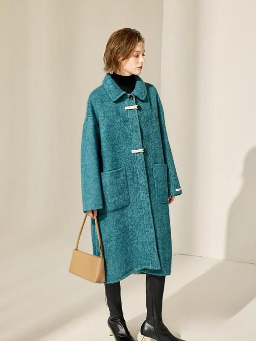 【轻奢双面尼】2516（100%羊毛）超显白的颜色“ 蓝色海湾”独特配色双面尼大衣-喜出 商品图2