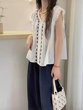 11.11最后促，不参与退货清仓处理（单件上衣）夏季飞飞绣短袖刺绣T恤-喜出