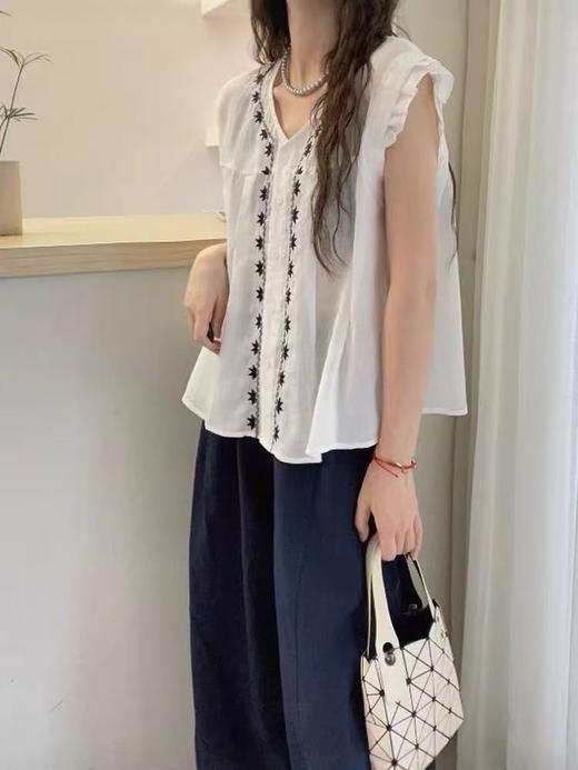 11.11最后促，不参与退货清仓处理（单件上衣）夏季飞飞绣短袖刺绣T恤-喜出 商品图0