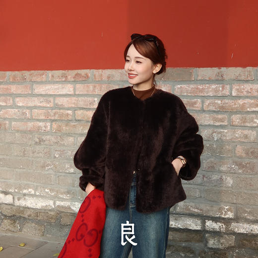 【预售7天】良木礼皮毛一体外套（小拉贡）（D25102673） 商品图0