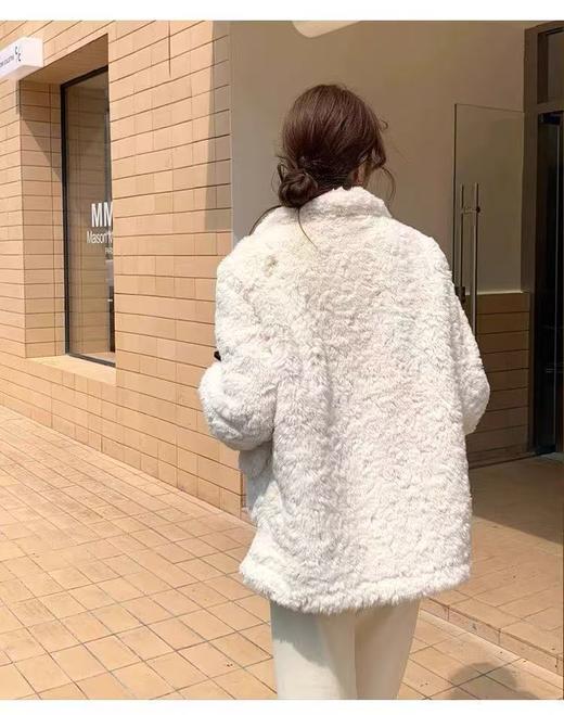 【环保皮草】P05牛角扣皮毛一体秋冬大衣外套-喜出 商品图6