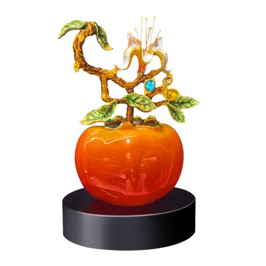 佛罗端斯金柿如意珐琅彩摆件 商品图0