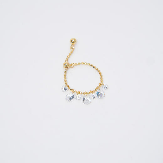 北京仓｜Crystal haze-Eterna-流苏 金色 锆石 戒指［挪威设计师］ 商品图6